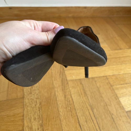 H&M pumps used, 8cm black suede, size 38