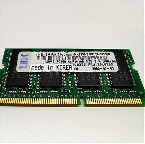 IBM - Hynix / 01K2730 / 128MB 100MHz PC100 non-ECC Unbuffered CL2 144-Pin SoDIMM Memory Module