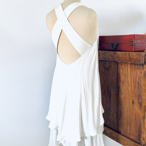 Backless top Stelios Koudounaris new, white, size S