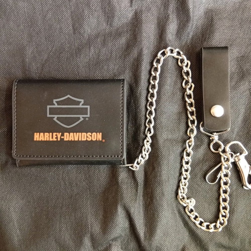 Harley Davidson biker wallet genuine leather like new