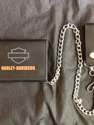 Harley Davidson biker wallet genuine leather like new