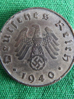 Νόμισμα του Γ' Ραιχ 10 Reichspfennig 1940 σε πολύ καλή κατάσταση