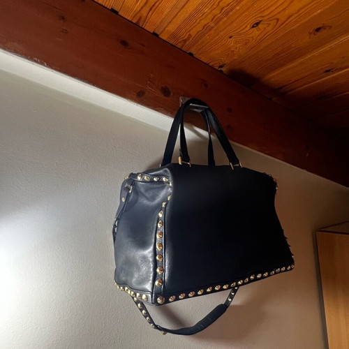 Zara leather handbag used, black
