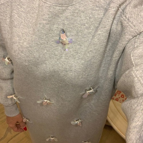 Edited dress sweatshirt with sequins new, size L