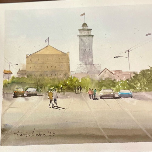 Watercolor artwork hand-painted 29cm x 21cm new