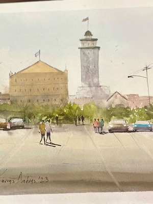 Watercolor artwork hand-painted 29cm x 21cm new