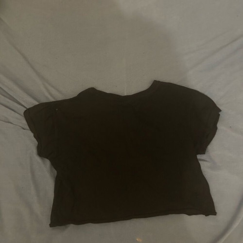 Top with slit black like new, size S