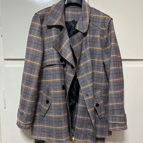 Vintage checked coat Elli White like new
