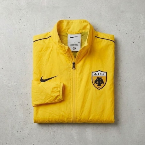Nike AEK Athens FC windbreaker jacket, yellow, size S