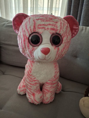 TY Plush Tiger 40cm new, pink colors