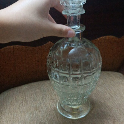 Unique bottle used with stopper