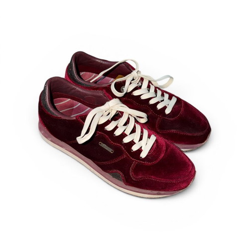 Pepe Jeans red velvet sneakers size 39 like new