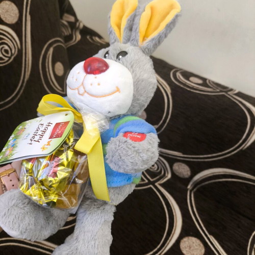 Plush Bunny new with chocolates and candies, Old MacDonald Had a Farm