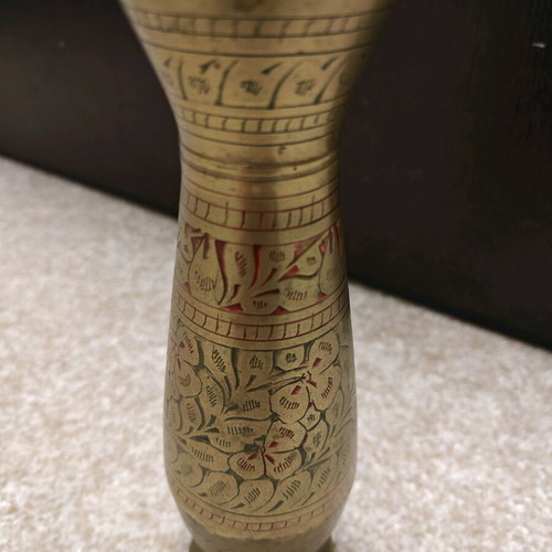 Vintage brass vase used