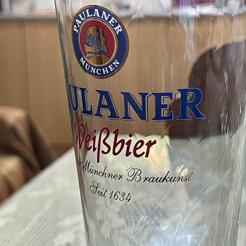 Paulaner Vintage Beer Glass 1/2 Liter Like New
