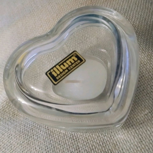 Kosta Boda crystal candle holder new with lid