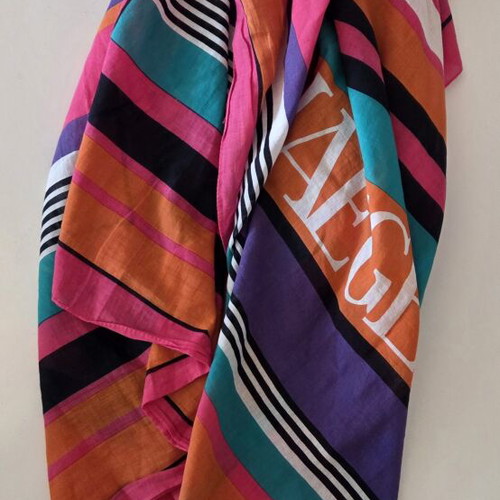 Jaeger Vintage Striped Multicolor Scarf like new