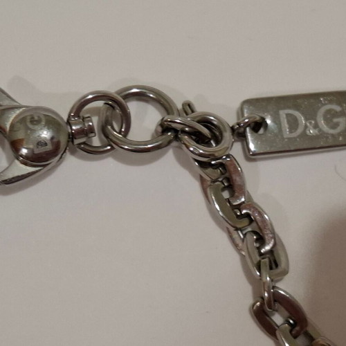 Dolce & Gabbana D&G necklace with silver and gold-tone rings and chain new