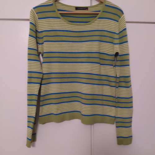 Women's striped blouse like new, size M, blue and green