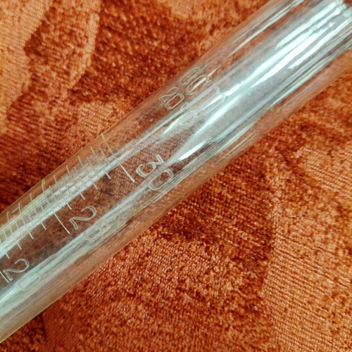Glass volumetric cylinders like new, set of four, 1960s