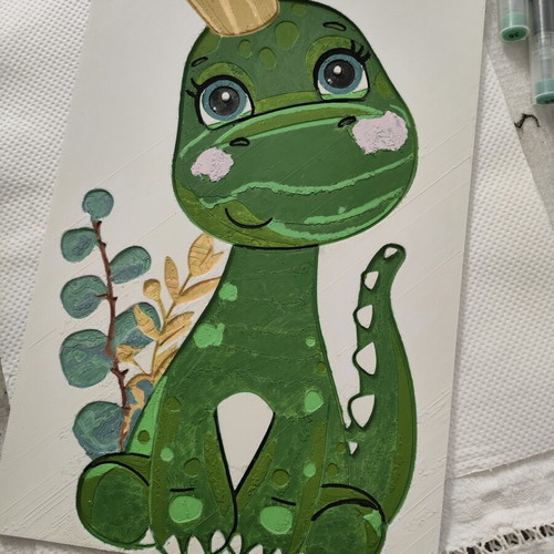 Decorative item for baptism hand-painted inspired by photo 23cm height