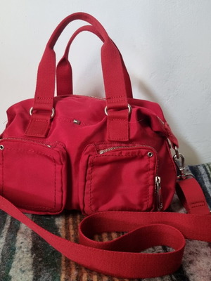 Tommy Hilfiger καμβάς τσάντα ώμου σαν καινούργια, κόκκινη
