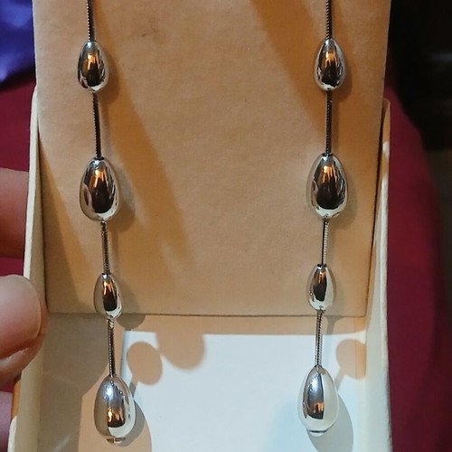 Silver long earrings 10cm new