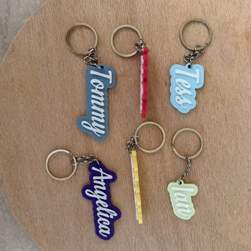 Personalized 3D Printed Name Keychain