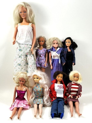 Vintage Stefi Love, Betty Teen, Mego Candi dolls used, pack of 8