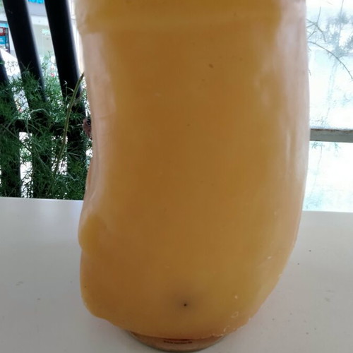 Handmade Decorative Candle used, large 4.3+ kg, pillar with dried flowers