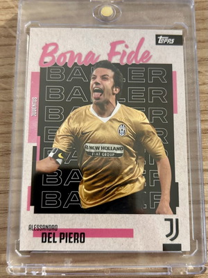 Alessandro Del Piero Juventus Topps 2025 Card new in acrylic case