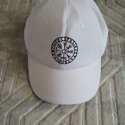 Men's hat new, white, one size