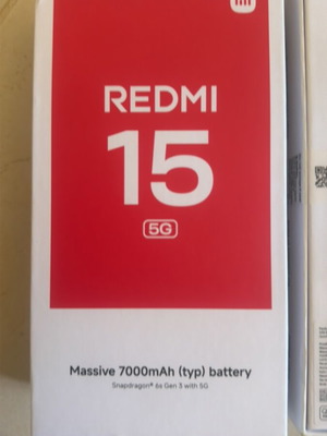 Xiaomi Redmi 15 5G 8/256GB καινούργιο, σφραγισμένο, μαύρο, Dual SIM