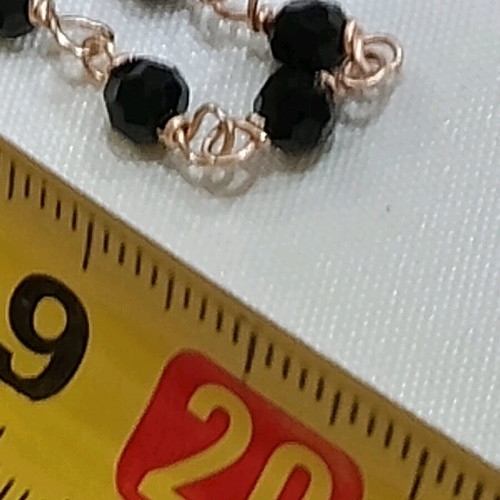 Silver 925 necklace rose gold plated with black crystals new