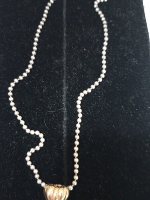 Necklace from 925 silver and 585 gold, 14K like new