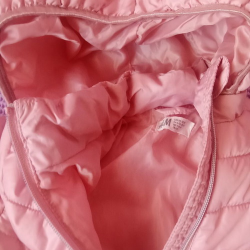 H&M pink lightweight jacket with detachable hood, 4-5 years
