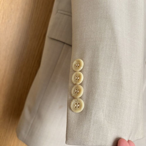 Handmade men's beige suit size 52 like new