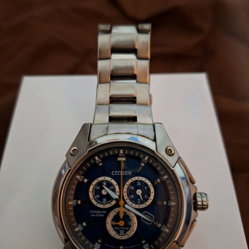 Citizen Titanium Eco Drive watch used, sapphire crystal