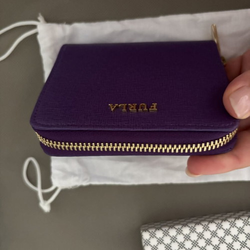 Furla leather wallet, purple