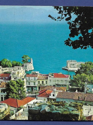 Ναύπακτος καρτ ποστάλ μεταχειρισμένη, μερική άποψη της πόλης