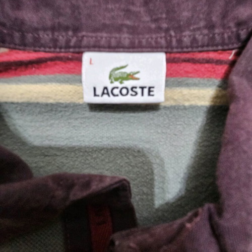 Lacoste men's long-sleeve shirt like new, size L, multicolor