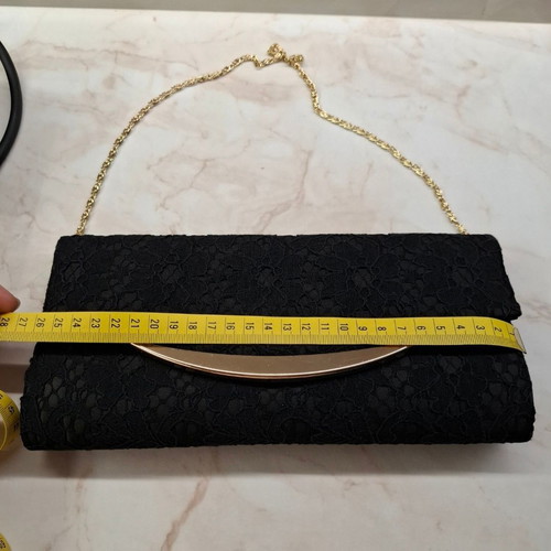 Evening bag new, black handheld