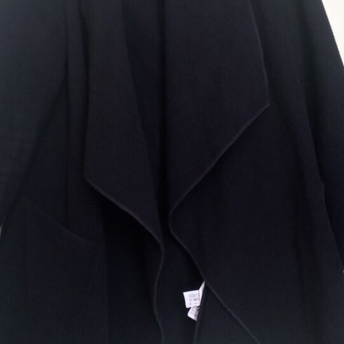 Bershka coat with long collar like new, black, size M
