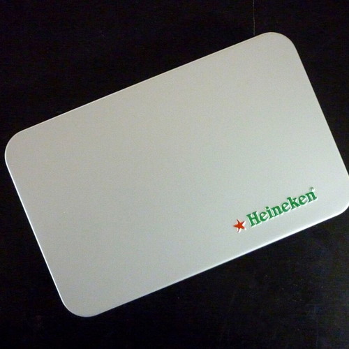 Heineken collectible playing cards with chips in metal box new