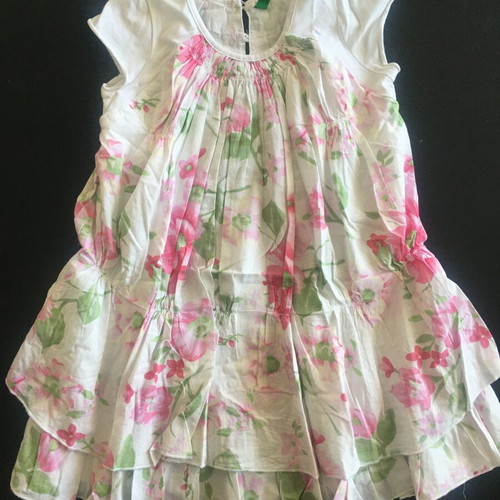 Benetton dress for girl 4 years old used, colorful cotton fabric