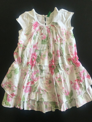 Benetton dress for girl 4 years old used, colorful cotton fabric