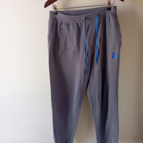 Zakcret men's sweatpants with waist drawstring, grey, size S