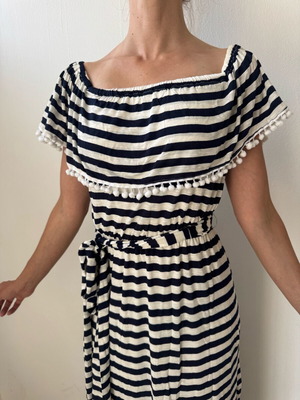 Maxi striped dress like new, blue and white, size S
