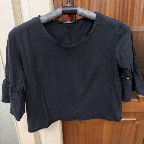 Cotton blouse, black