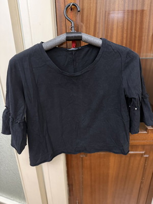 Cotton blouse, black